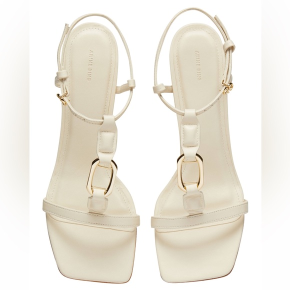 Anine Bing Kiara Cream Heeled Sandals Heels - Picture 1 of 11